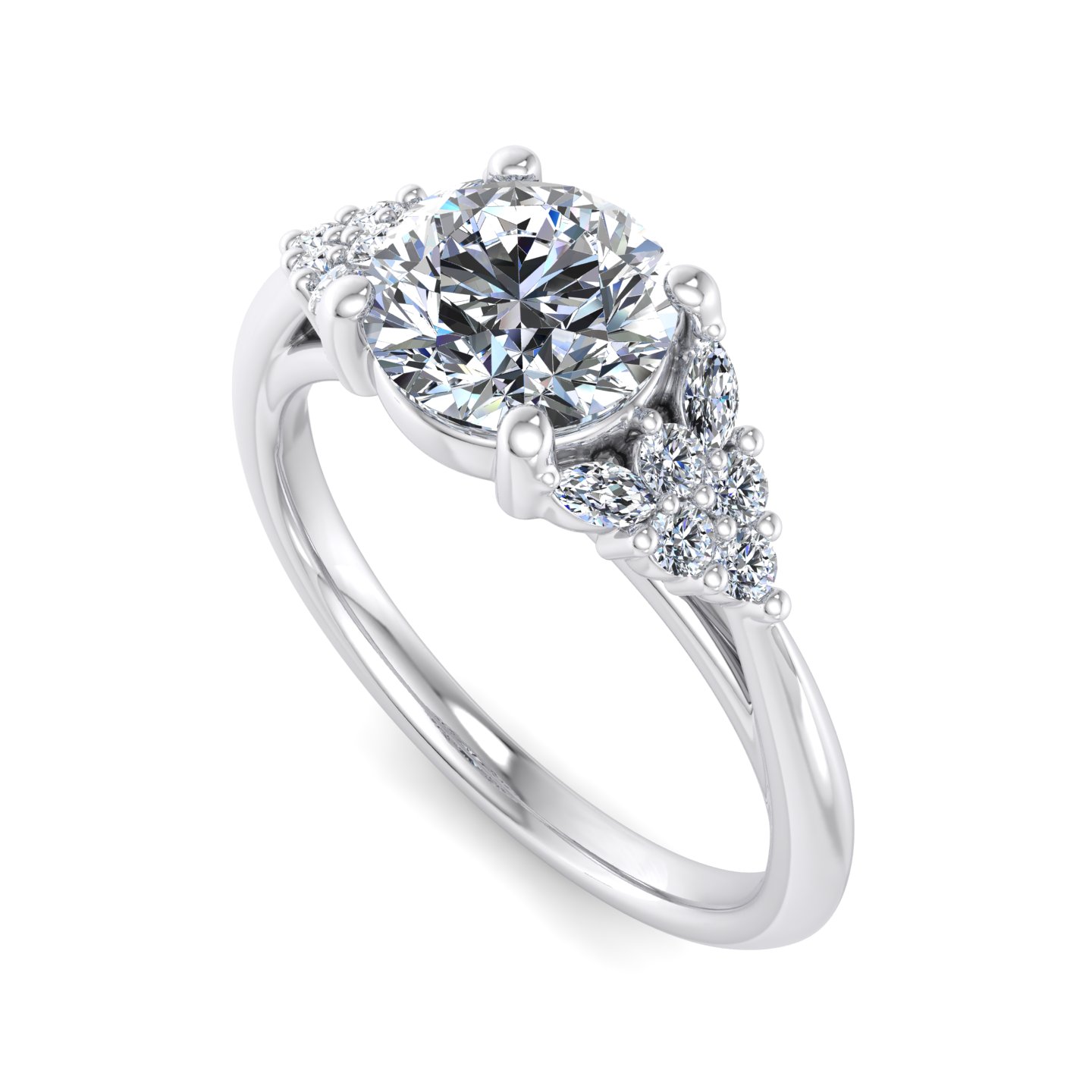 Korman Signature Allison Accented Engagement Ring Setting